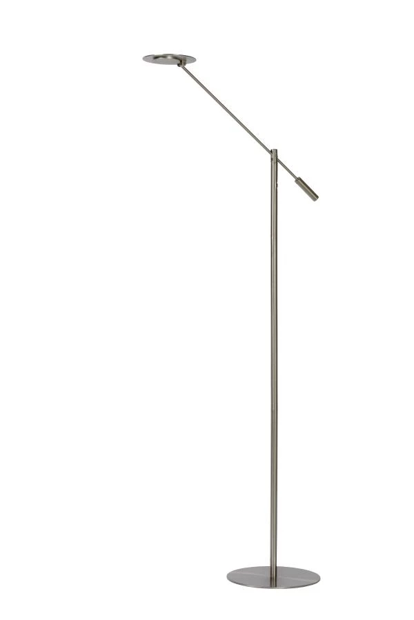 Lucide ANSELMO - Floor reading lamp - Ø 25 cm - LED Dim. - 1x9W 3000K - Satin Chrome - turned off